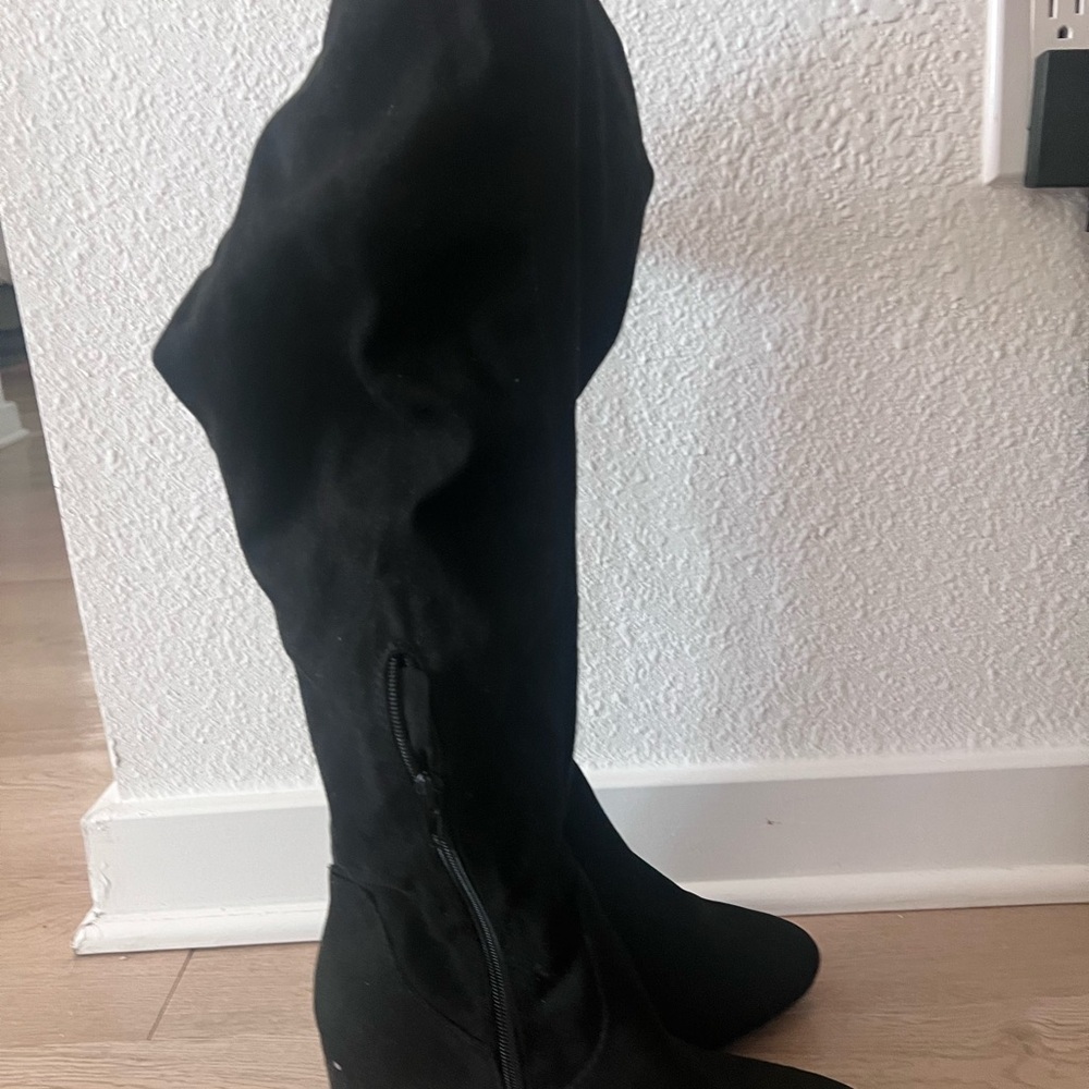 Fashion Nova Black Over-the-Knee Boots - Picture 8 of 16
